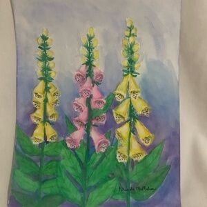 Foxglove Watercolor Painting